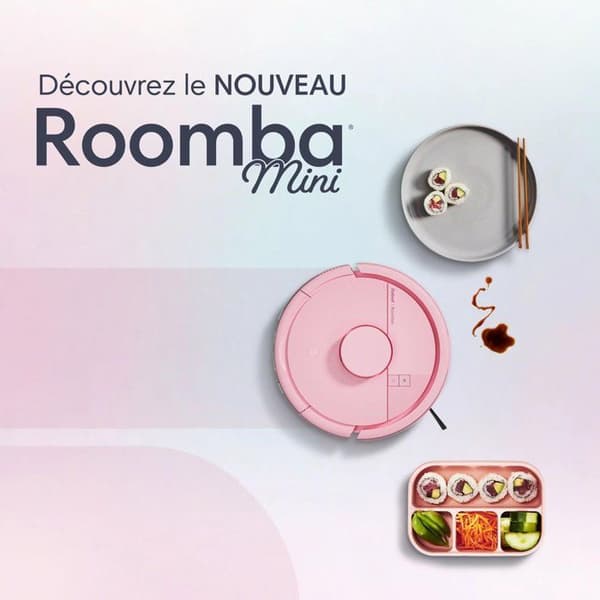 iRobot Roomba Mini Pink - Robotdammsugare - 7000 Pa - 200 ml