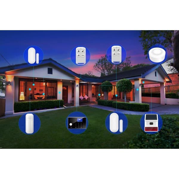 Dörr-/fönstersensor - LINK2HOME - 433 MHz - Säkerhetssäker - CR2054-batteri ingår