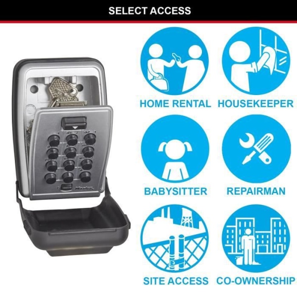 Key Box Sensive Mural Masterlock 5423Eurd - Tryckknappar - Välj Access: Dela dina nycklar säkert