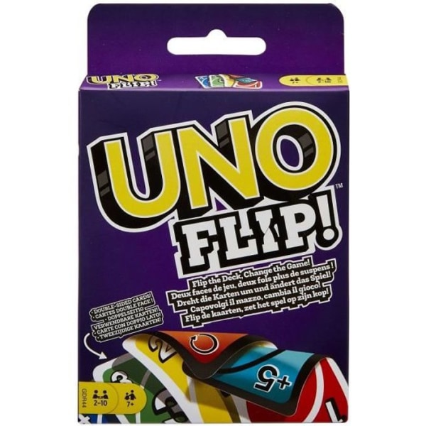 UNO - Flip Side - Family Card Game - Uno med vändbara kort