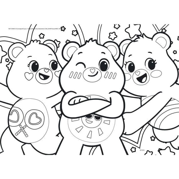 MaxiFloor Pussel - Care Bears - LISCIANIGIOCHI - 4 x 48 bitar - Från 4 år