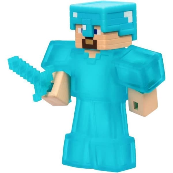 Stretchig figur - GOO JIT ZU - Minecraft Steve - 11 cm - Elastisk struktur - 3x stretchig