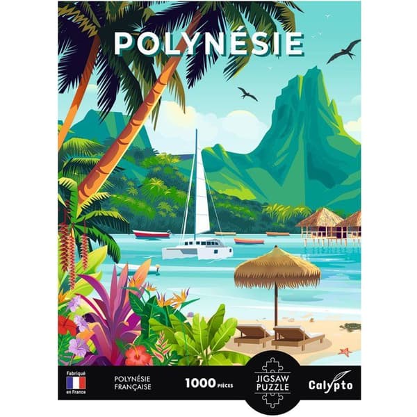 Pussel - SENTOSPHERE - Calypto - 1000 bitar - Franska Polynesien - Silkeslen yta - Från 9 år