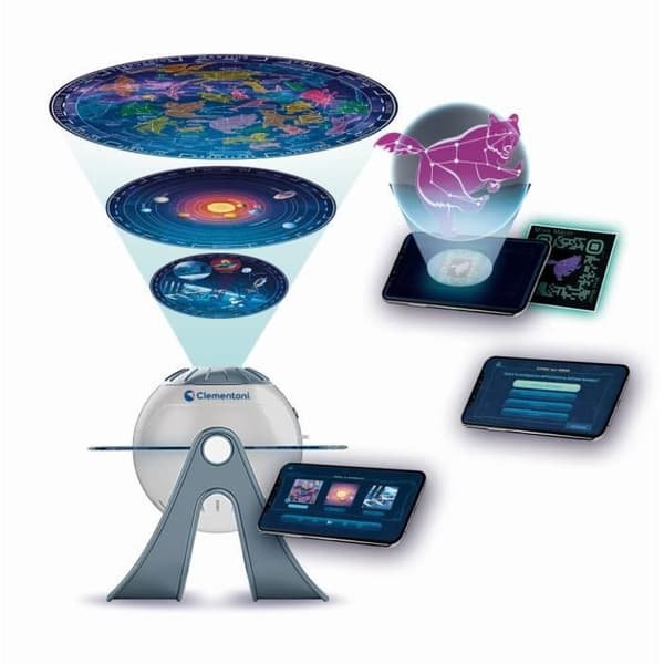 CLEMENTONI - Planets and Constellations Projector - 3 spellägen - Gratis innehåll och frågesportapplikation