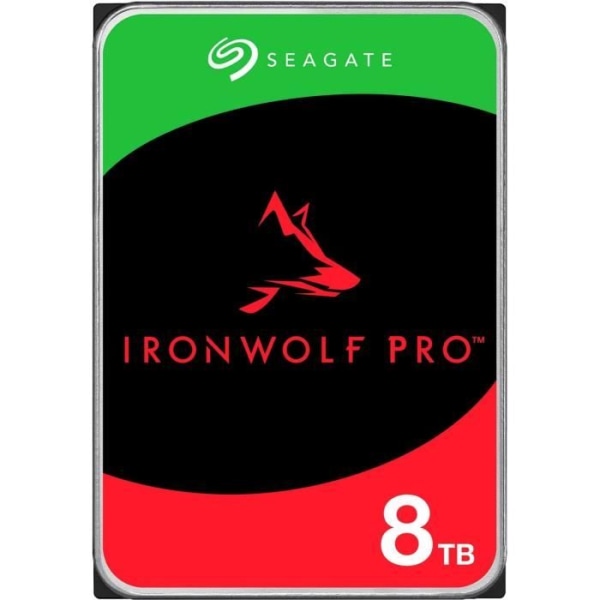 SEAGATE - IRONWOLF PRO - Intern hårddisk - 8TB - SATA 6 Gbit/s - 7200RPM (ST8000NT001)