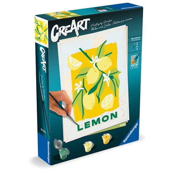 Skapad målning efter nummer: Citron