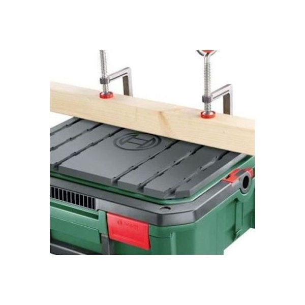 BOSCH SystemBox Förvaringslåda - Storlek S + Arbetsbänk för sågning
