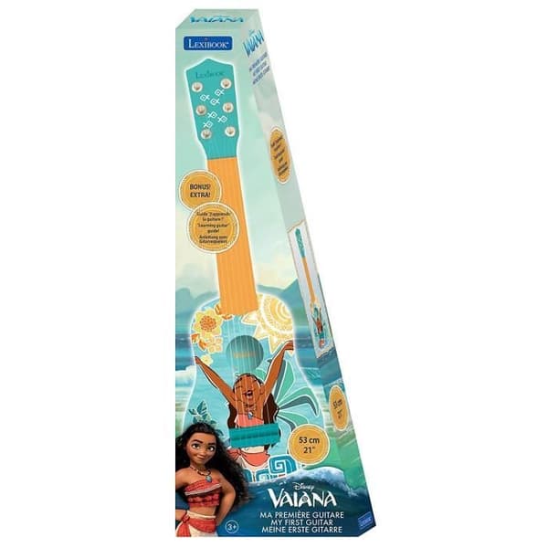 LEXIBOOK - VAIANA - Akustisk gitarr för barn - Höjd 53 cm
