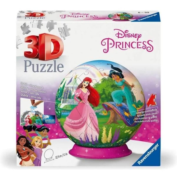 3D-pusselboll Disney-prinsessor - 6 år - Ravensburger - 11579