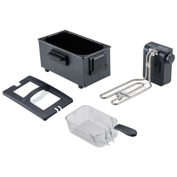 Fritös - CONTINENTAL EDISON - CEFR3BLK - 3 L - 2000 W - 1 korg - Svart