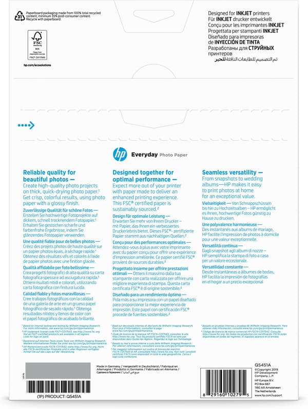 HP Q5451A fotopapper - 25 A4-ark