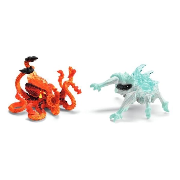 Lava Octopus vs Ice Bug Duo-figurer, SCHLEICH 70826 Eldrador Creatures, För barn i åldern 6 år