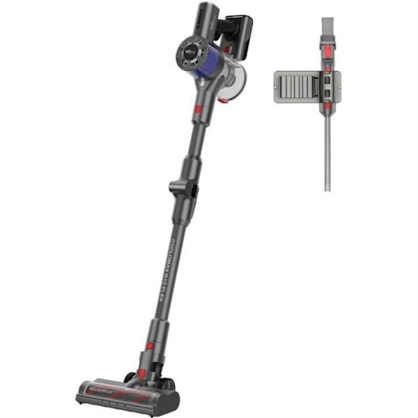 Sladdlös stickdammsugare - EZICLEAN - Cyclomax R12 Flex - 30 min - 200 W - 20 kPa - Grå Grå