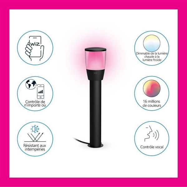 WIZ ELPAS 12V Outdoor Connected Terminal Starter Kit - Väderkvarnar - Aluminium - Integrerad LED - Svart