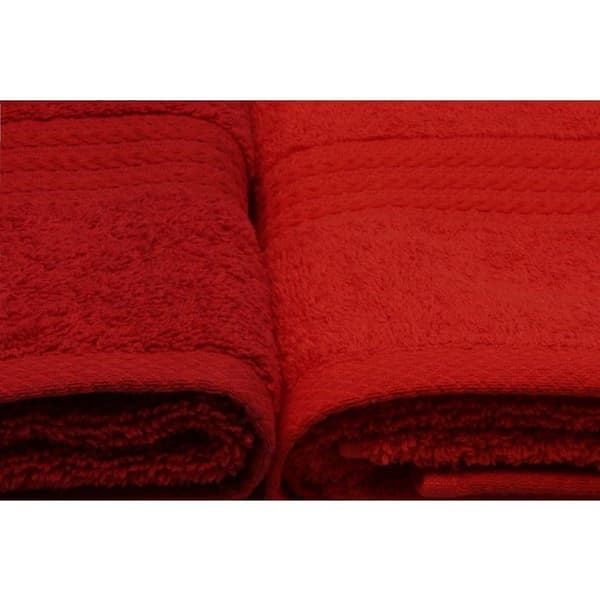 Set med 4 handdukar - 50 x 90 cm - Orange
