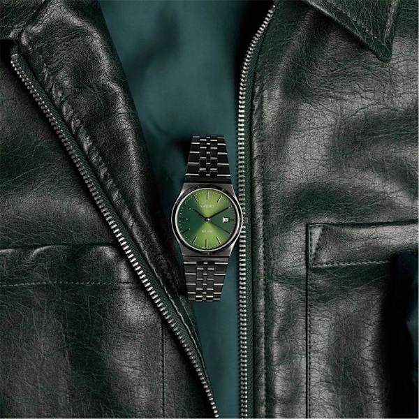 Klocka - CASIO - MTP-B145D - Herr - Grön - Kvarts - Analog