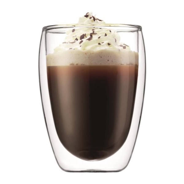 BODUM CHAMBORD Kolvmaskin set - 8 koppar - 1L - Grått - Med 2 dubbla väggglas Pavina 0,35l