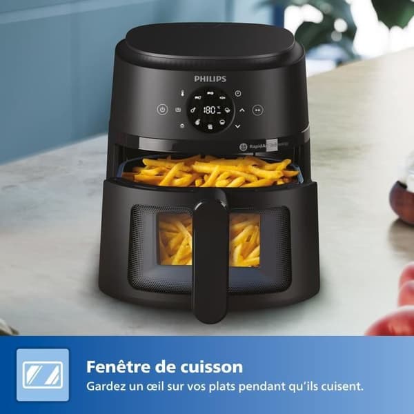 AirFryer - PHILIPS - 2000-serien - NA220/00 - 4,2 l - 1500 W - 13 lägen - Svart