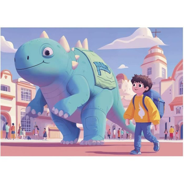 4 Pussel - EDUCA - Vänliga Dinosaurier - 20+40+60+80 bitar