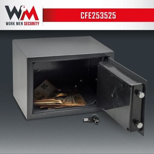 WORKMEN SECURITY Elektronisk kassaskåp med kod 16L 25x35x25 cm