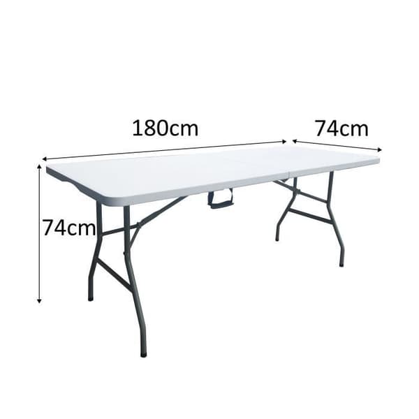 Vikbord - 180 cm - 8 personer - plast