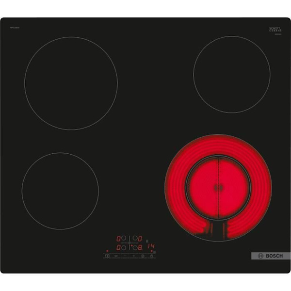 Vitro Tabell 60cm Bosch - PKF611BB8E - Typ av kommando: Vid framsidan - Design: Utan ram - dubbelzon - Svart