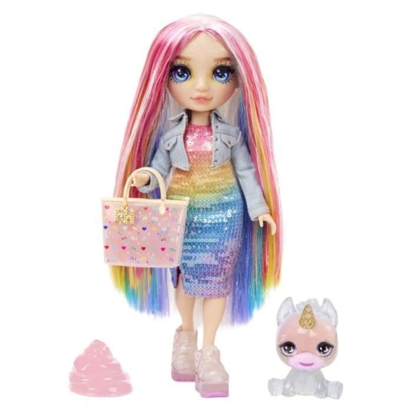 Rainbow High Fashion Doll with Slime Kit and Pet - Amaya (Rainbow) - 28 cm Glitter Doll with Slime Kit