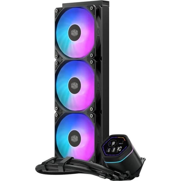 COOLER MASTER - MasterLiquid Core Nex Digital 360 Black ARGB - MLX-D36M-A18PA-RD - Vattenkylning - Fläkt Ø 120 mm
