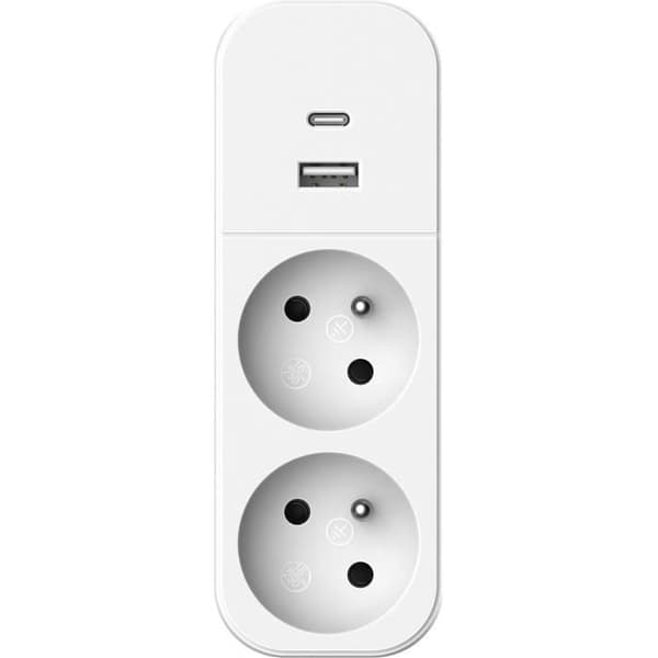 Biplite - QUARX - 2P 16A - Med USB-A och USB-C, NF-kompatibel