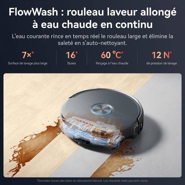 NARWAL FLOW 2 - Robotdammsugare och mopp - 31 000 Pa - FlowWash vid 60°C - CarpetFocus Technology