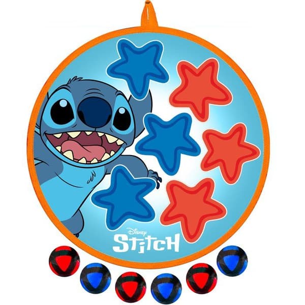 Darttavla och pilar - DISNEY - Stitch - Scratch - 36 cm