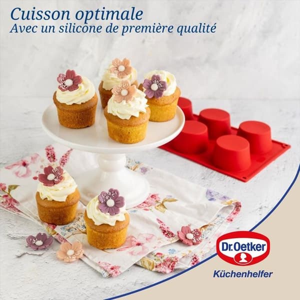 Set med 2 muffinsformar 6 tryck - DR oeTKER - Flexxibel Love - 30 x 18 cm