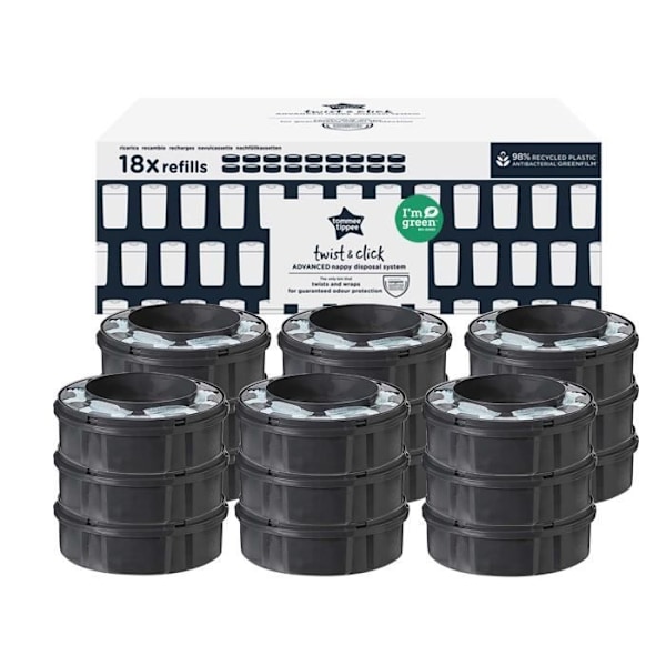 Tommee Tippee - Twist & Click trills refills x18 - Kompatibel med TEC-bricka