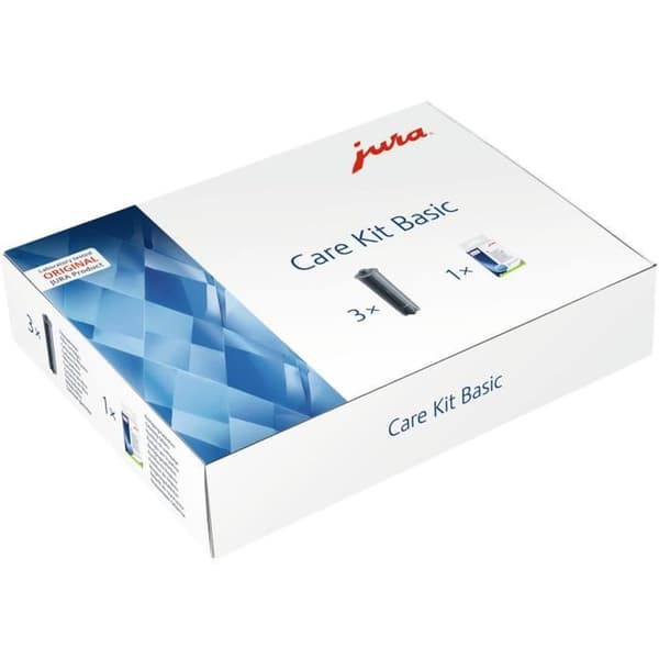 JURA Care Kit Basic underhållskit för automatiska kaffemaskiner blå och vit 24 × 19 × 5 cm