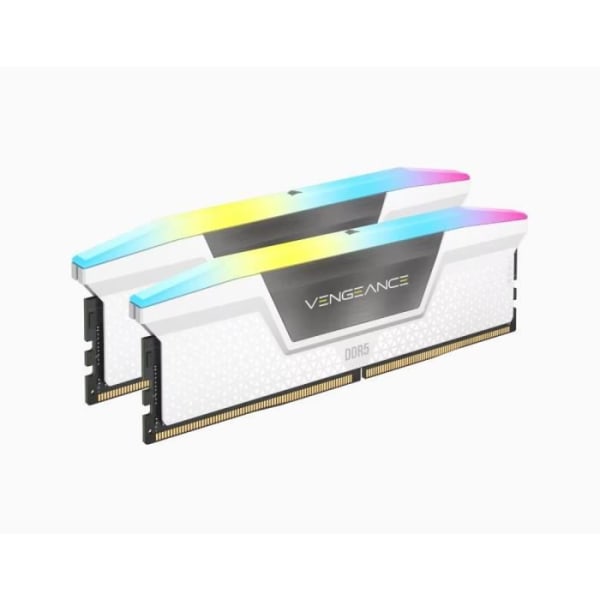 RAM -minne - Corsair - Revenge RGB DDR5 - 32GB 2x16GB DIMM - 6000 MHz - 1,35V - vit (CMH32GX5M2D6000C36W)