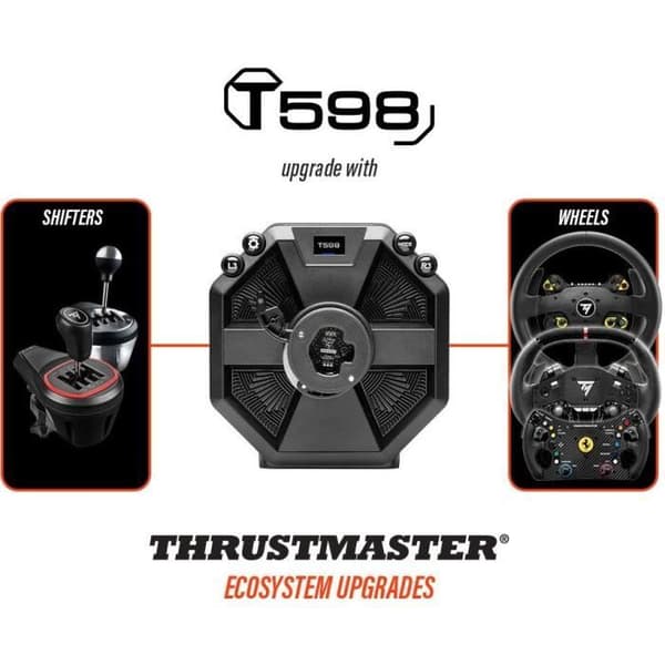 Racingratt med bas + pedaler - THRUSTMASTER - T598 P - Direkt axialdriven motor - PC, PS4, PS5
