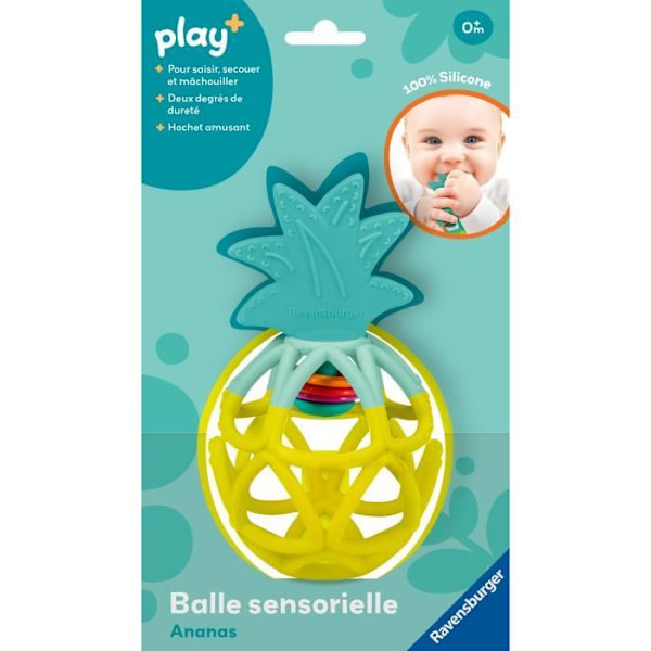 Ravensburger play+, Sensorisk boll - Ananas, 6-36 månader, Första ålder, bebis