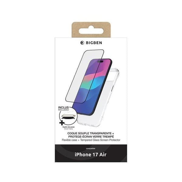 Skal + härdat glaspaket - iPhone Air - SmartFrame