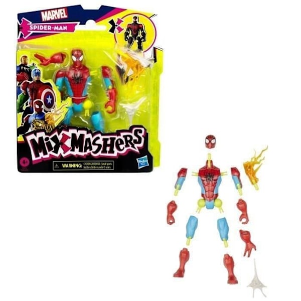 MixMashers Marvel Spider-Man, mixa och matcha Spider-Man-figuren med tillbehör