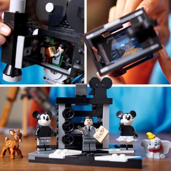 LEGO Disney 43230 The Walt Disney Tribute Camera, modell för vuxna, med Musse Pigg och Minnie