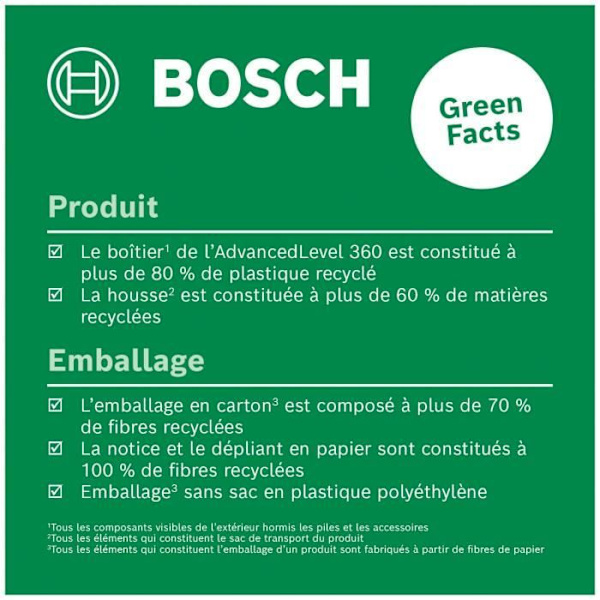 AdvancedLevel 360 linjelaser från Bosch (3 rad laser med 360° laser för inriktning i ett helt rum, i kartong