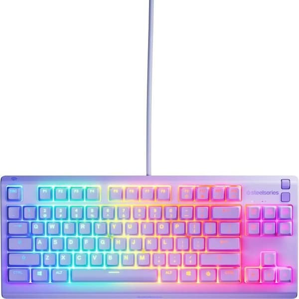 Trådbundet speltangentbord - STEELSERIES - Apex 3 TKL - Azerty - Lavendel