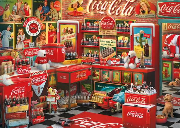 Pussel - SCHMIDT SPIELE - Coca Cola Nostalgia - 1000 bitar - Ålder 14+