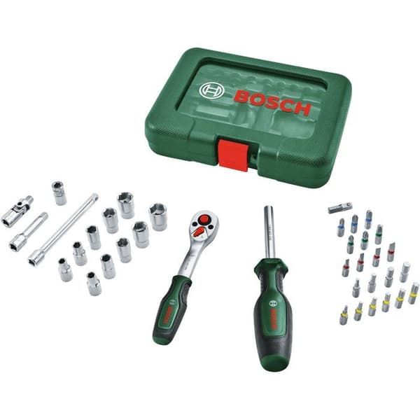 BOSCH 1/4 spärrnyckelsats - 37 delar