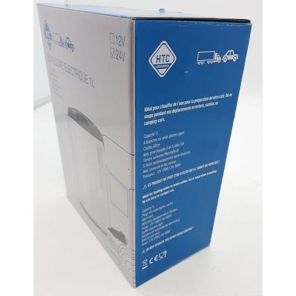 Vattenkokare 24V 1 liter 250W vit och blå