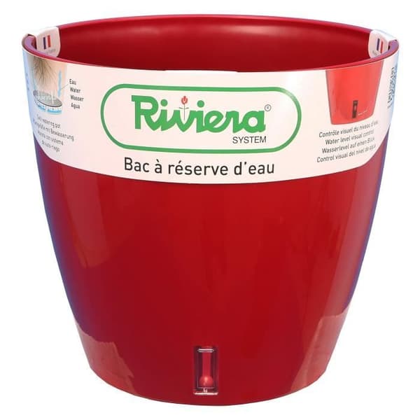 RIVIERA Vattenreservbricka - Rund - Ø 36 x H 33 cm - Röd