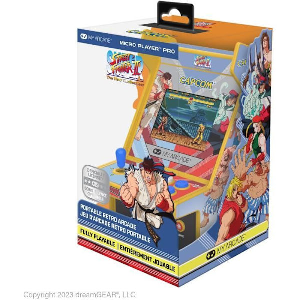 Micro Player PRO - Super Street Fighter II - Retrogaming-spel - 7 cm högupplöst skärm Multifärg