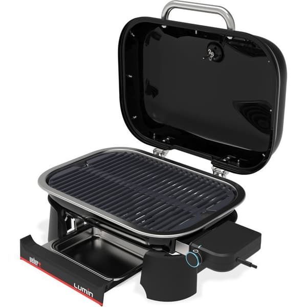 Weber Lumin Compact Elgrill - 2,2 kW - Emaljerat stål - Kokområde 28 x 43 cm - Svart