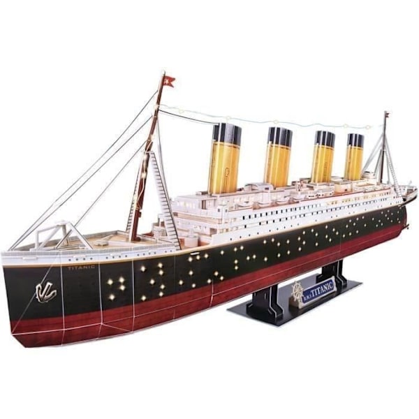 3D Light-Up Pussel - Titanic Ship - Byggspel - EXPLORA - 266 bitar - Ålder 8+