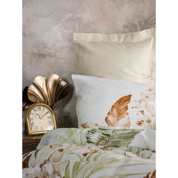 Bäddset - 1 påslakan 220 x 240 cm + 2 örngott 60 x 60 cm - 100% bomullssatin - Beige